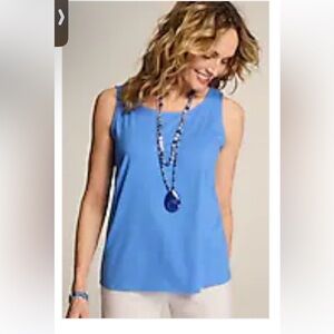 Notations Cornflower Blue Sleeveless Tank Top, size M